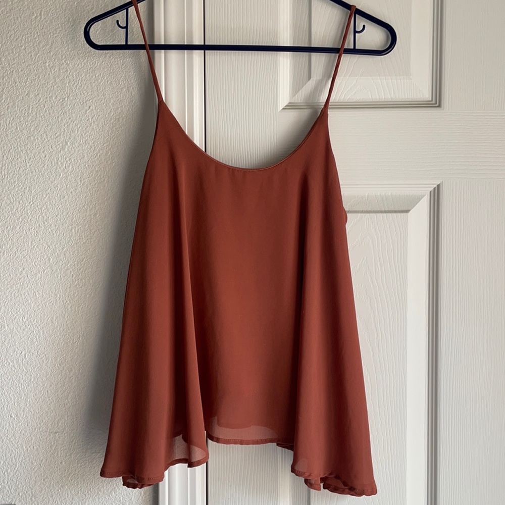 Rust colored tank blouse